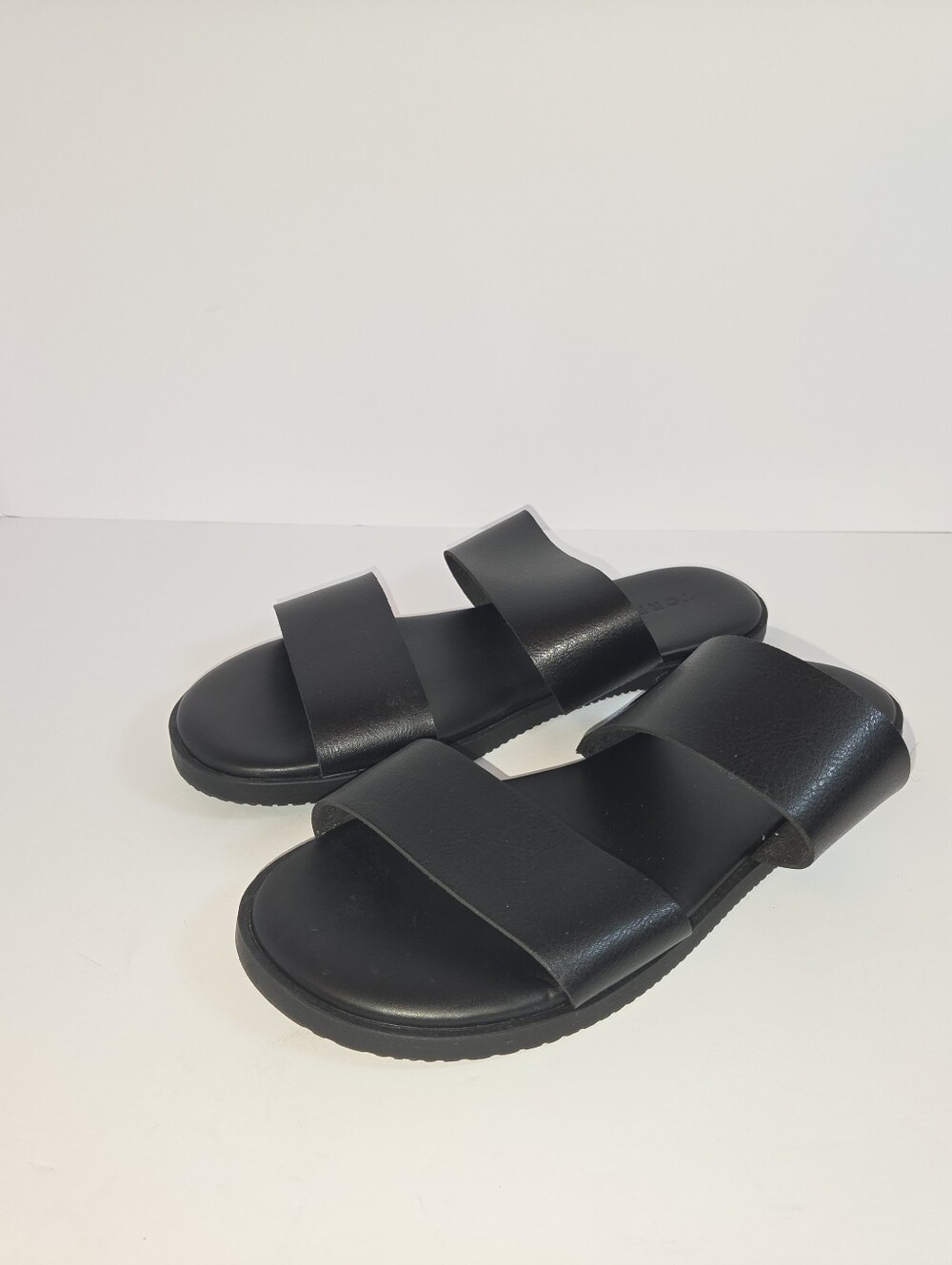 Torrid Black Slide Flat Sandals Size 8.5 WW